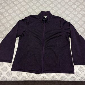 Women's XL Croft & Barrow® Zip-Front Fleece Jacket